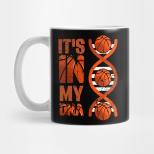 Basketball It's In My DNA Bball Basketball Player Sports Mug